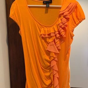 INC International Concepts orange top with decor